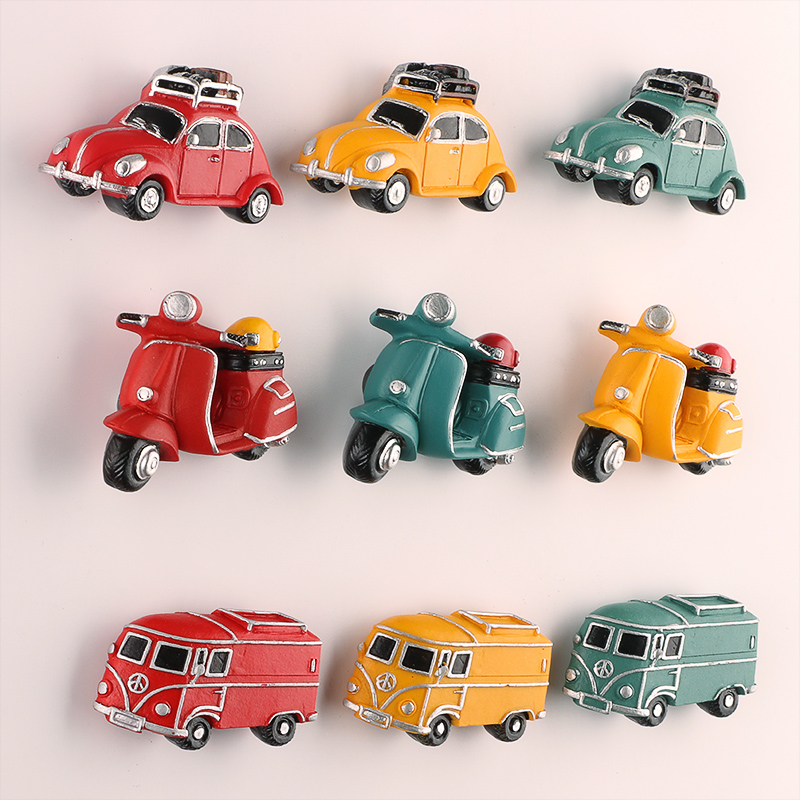 Vintage Cartoon Collectible - Car model 3D fridge magnets refrigerator