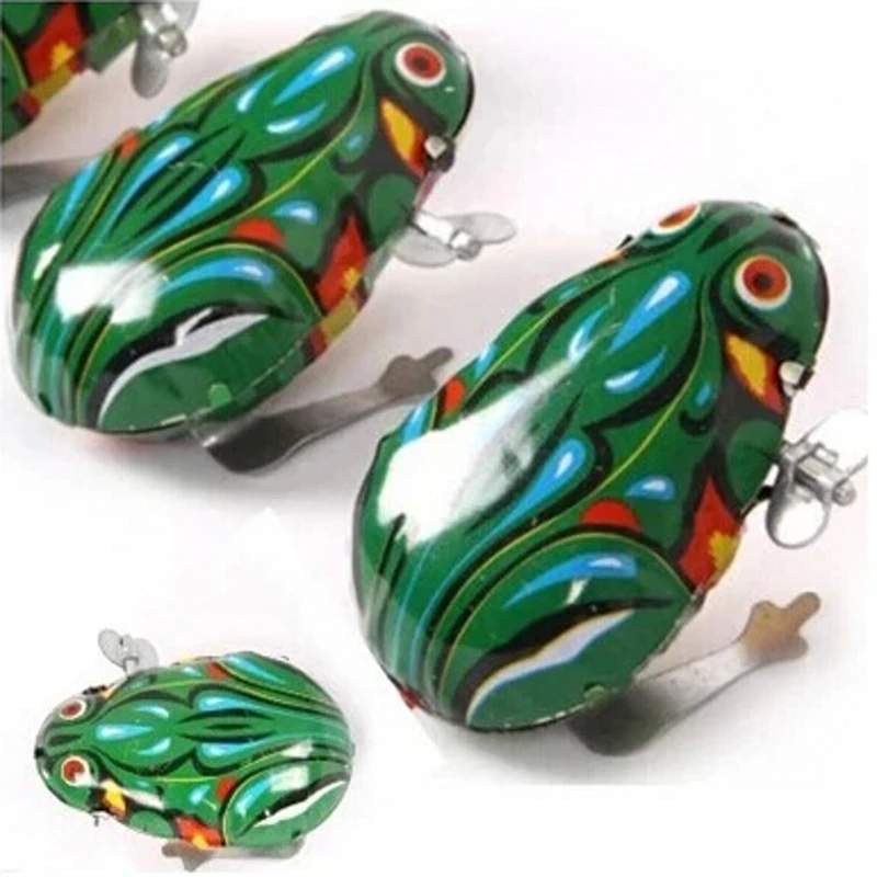 Vintage Collectibles Toys - Vintage Tin Clockwork Jumping Frog Toy
