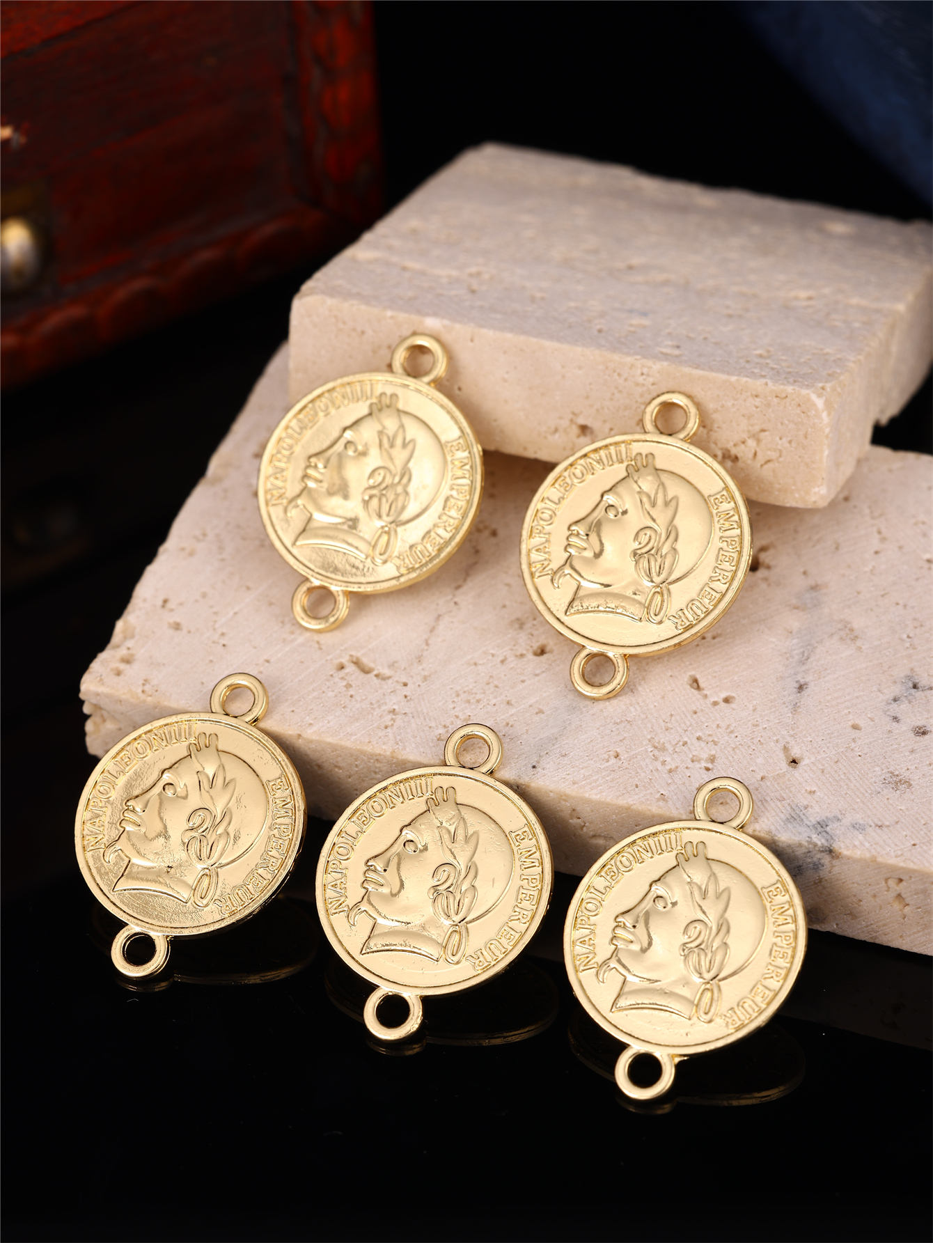 Vintage Jewelry Collection - Coin-Shaped DIY Women's Robe Accessory -