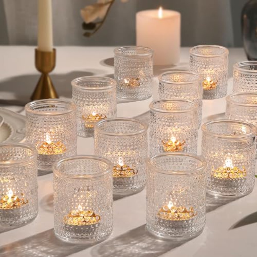 Vintage Collectible Glass - 36pcs Votive Candle Holders Vintage Glass