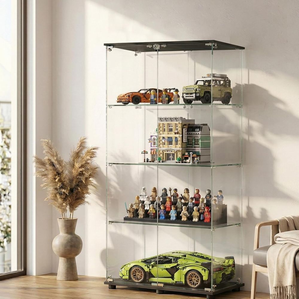 Collectible Collection - Double Door Glass Display Cabinet with