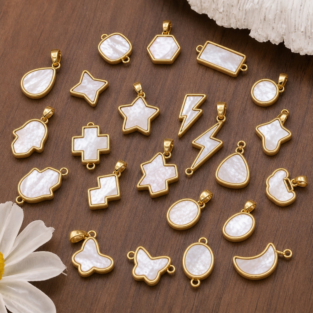 Vintage Jewelry Collection - 2pcs 14K Gold Color Brass with