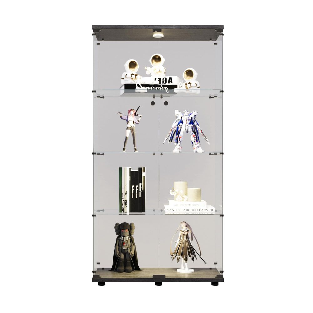 Collectible Collection - 4Shelf Tempered Glass Display Cabinet with
