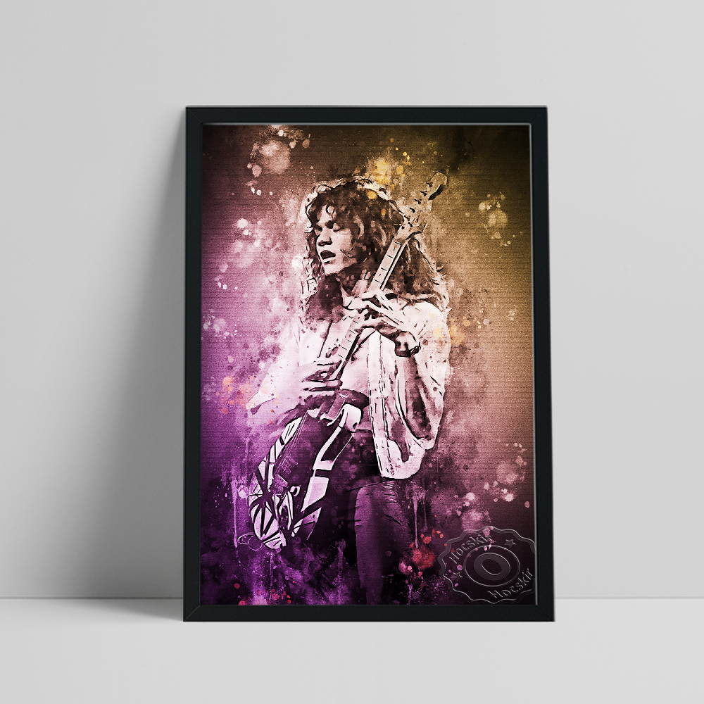 Vintage Collectible Posters - Eddie Van Halen Guitarist Print Poster,