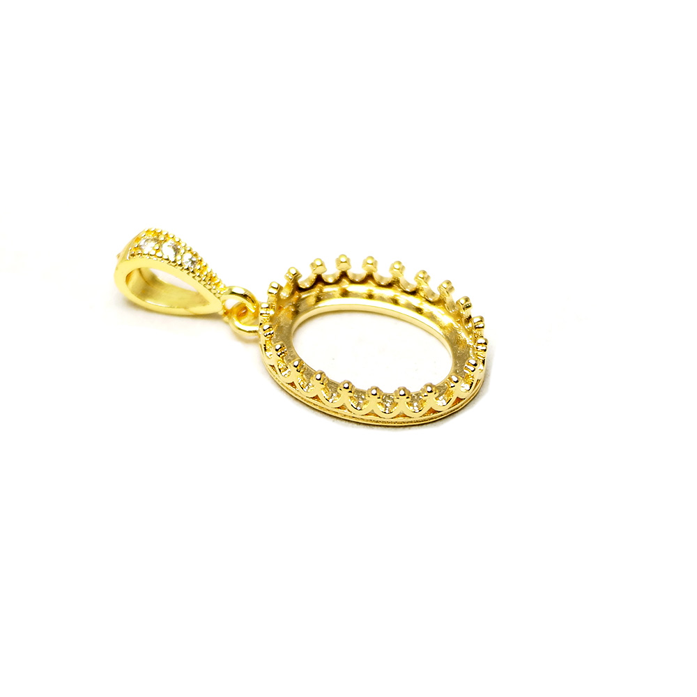 Vintage Jewelry Collection - 2pcs Crown Drop Necklace Charms,Gold Color