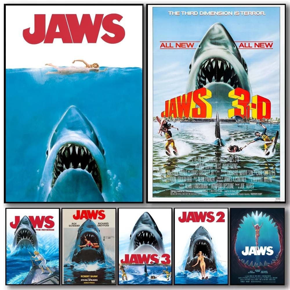 Vintage Collectible Posters - Classic Horror Shark Movie Jaws 1