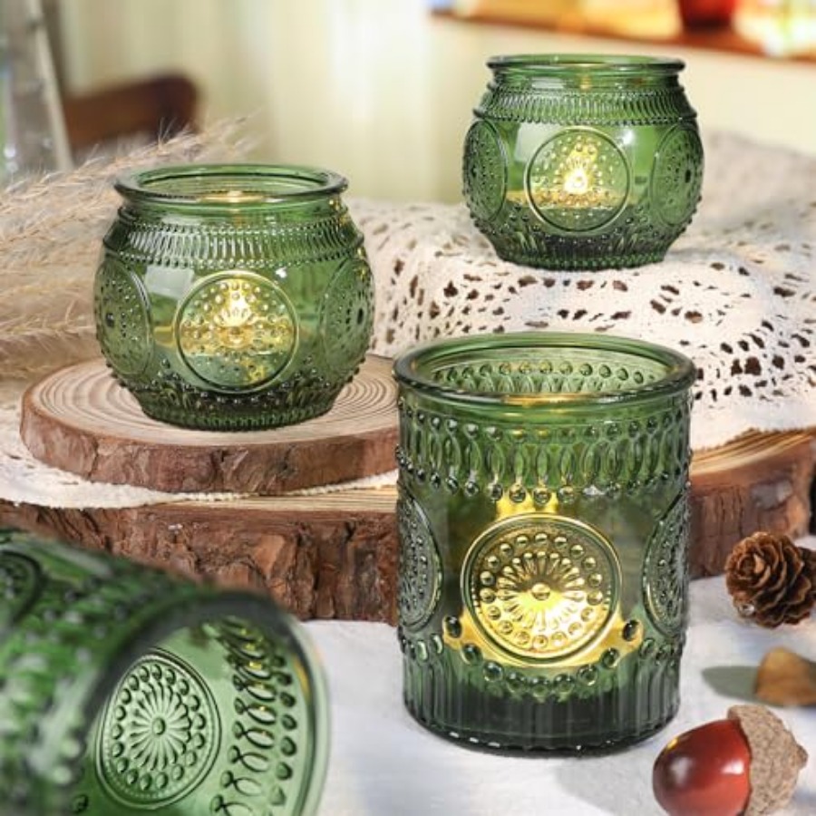 36 Pcs Candle Holders Bulk for - Vintage Collectible Glass reseña y precio