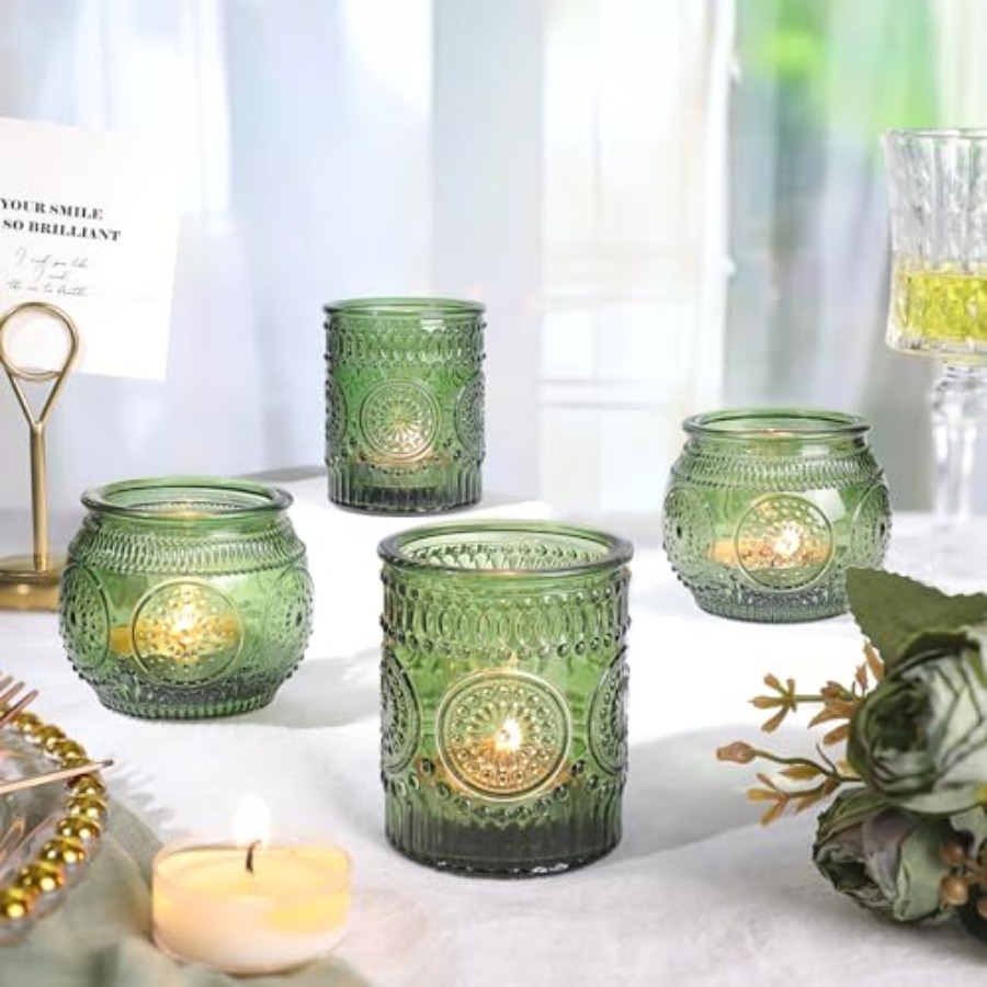 36 Pcs Candle Holders Bulk for - Vintage Collectible Glass reseña y precio