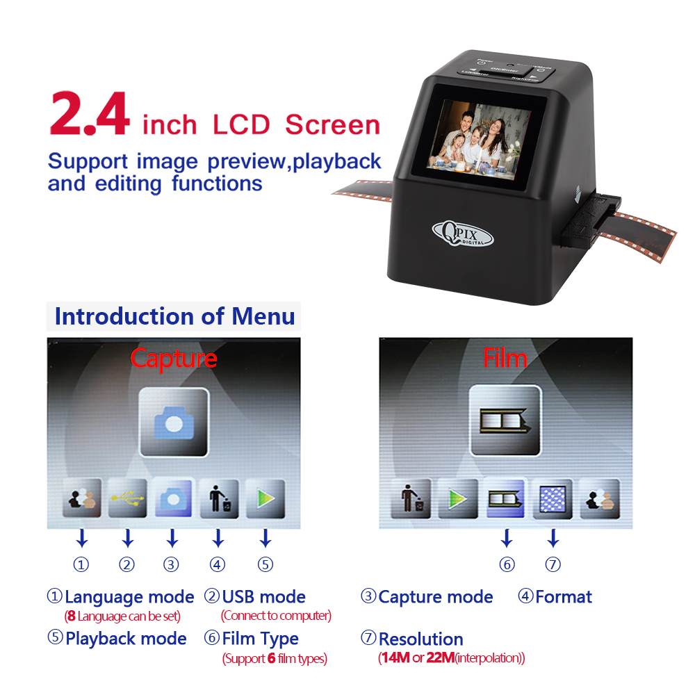 Portable 22MP Negative Film Sc - Super 8 Film Reel reseña y precio