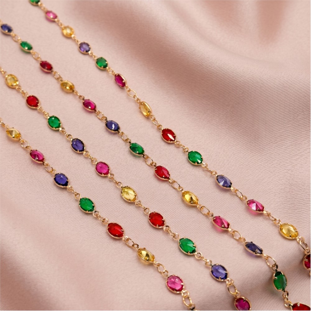 1meter Colorful Crystal Chain  - Vintage Jewelry Collection reseña y precio