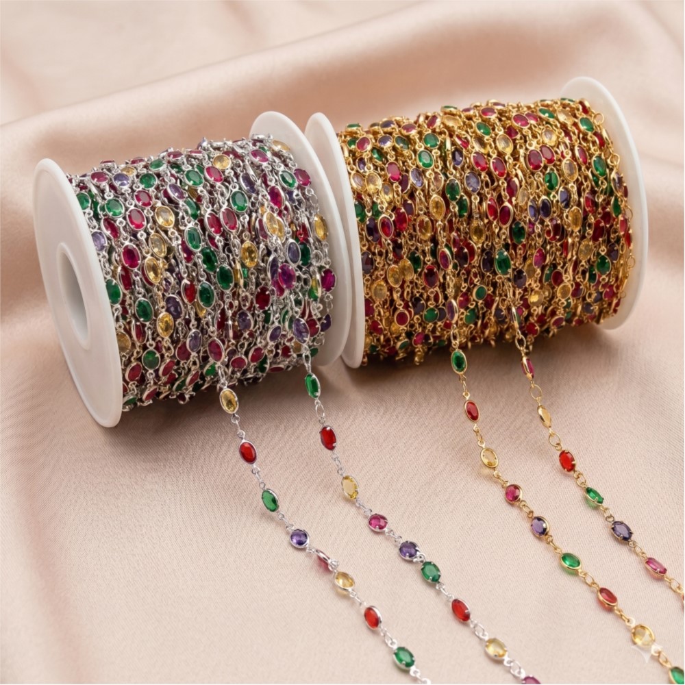 1meter Colorful Crystal Chain  - Vintage Jewelry Collection reseña y precio