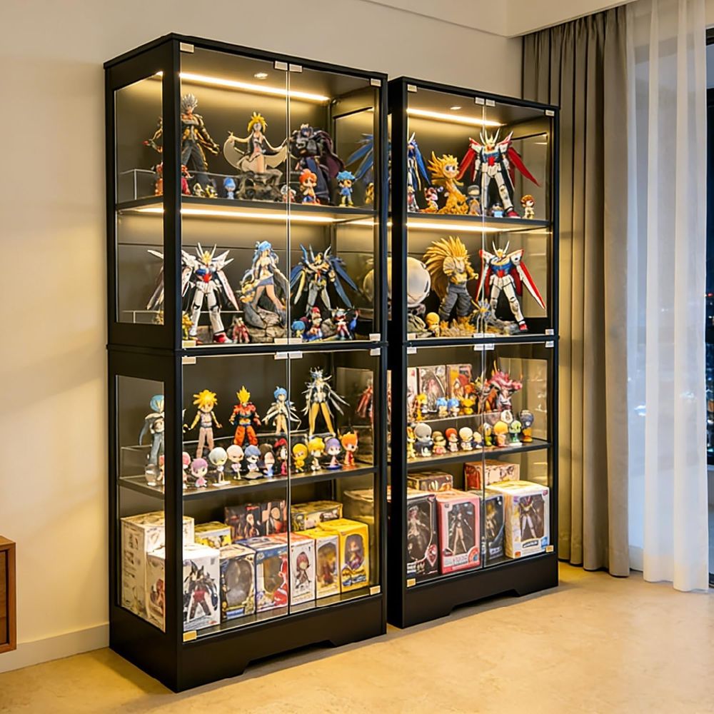 Dual-Tier Glass Display Cabine - Collectible Collection reseña y precio