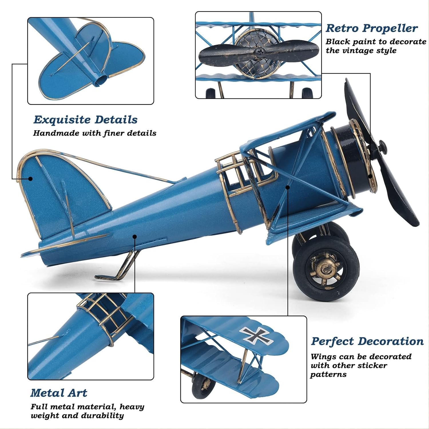 Vintage Metal Airplane Model R - Vintage Collectible Furniture reseña y precio