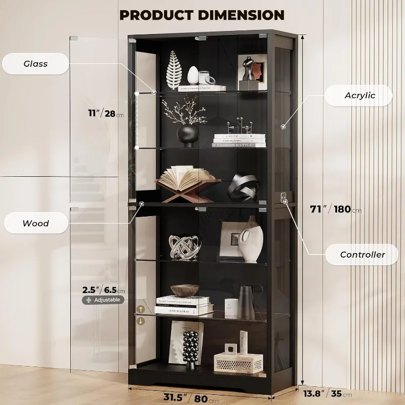 BROTTAR Display Cabinet with G - Collectible Collection reseña y precio