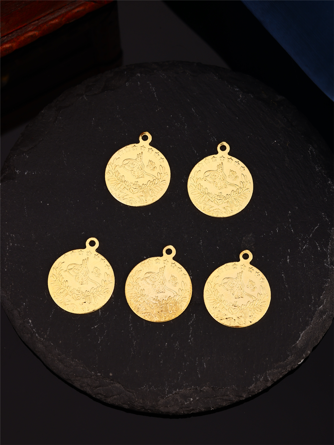 Turkish Ottoman Pattern Coin D - Vintage Jewelry Collection reseña y precio