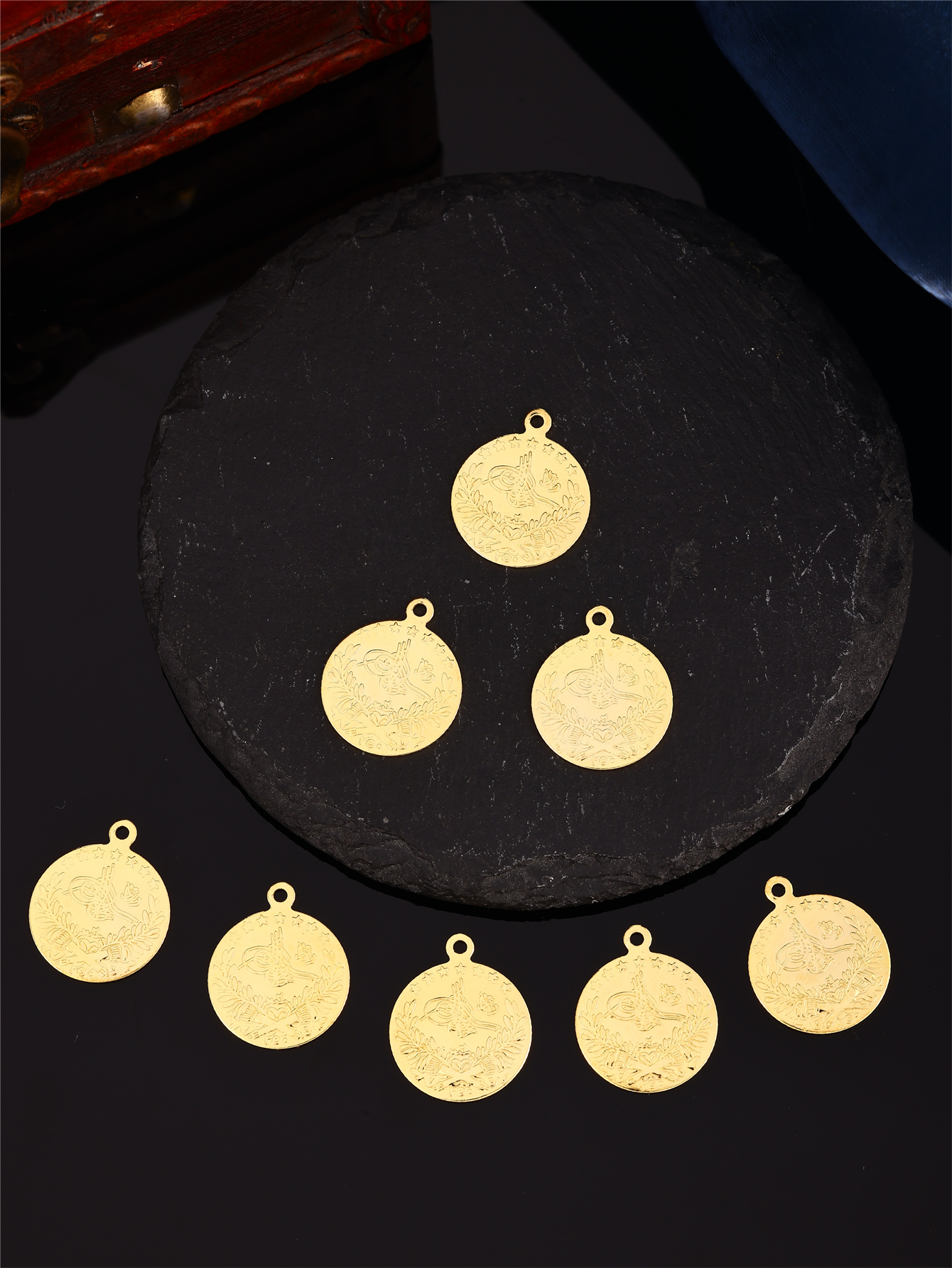 Turkish Ottoman Pattern Coin D - Vintage Jewelry Collection reseña y precio