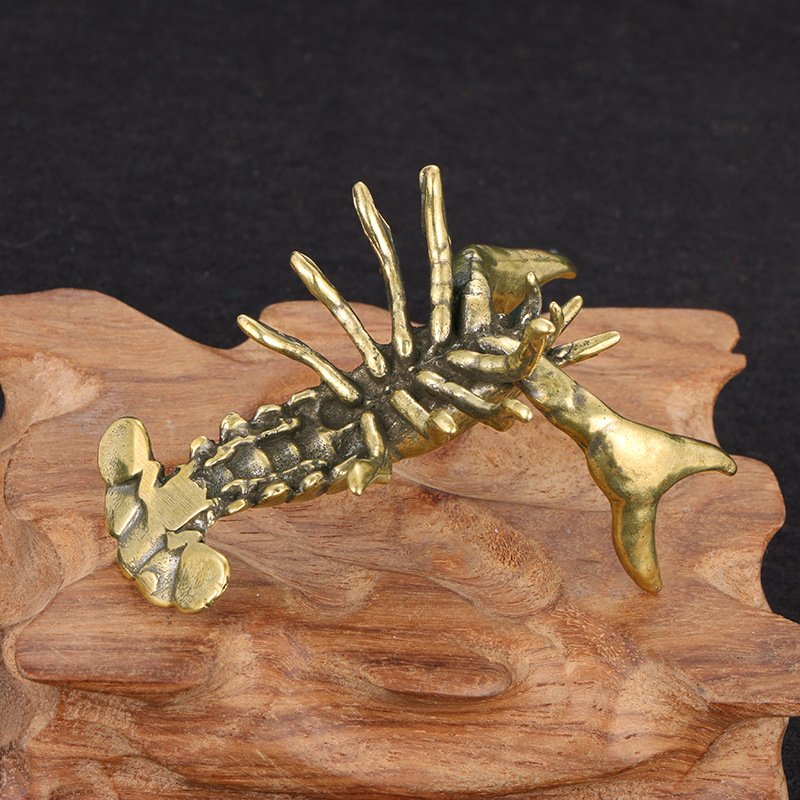 Solid Brass Crayfish Ornament  - Vintage Collectible Furniture reseña y precio