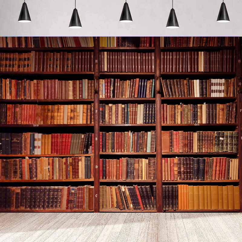 Wood Bookshelf Photography Bac - Collectible Vintage Photos reseña y precio