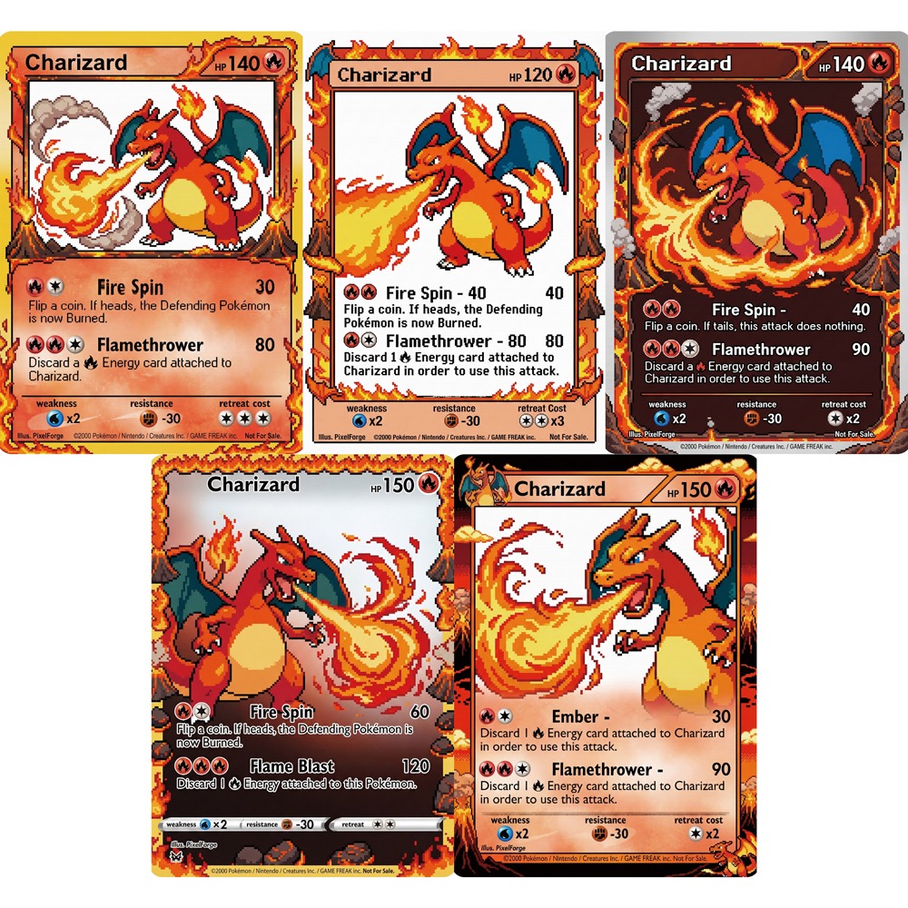 5Pcs Pokemon Cards Charizard G - Vintage Collectibles Toys reseña y precio