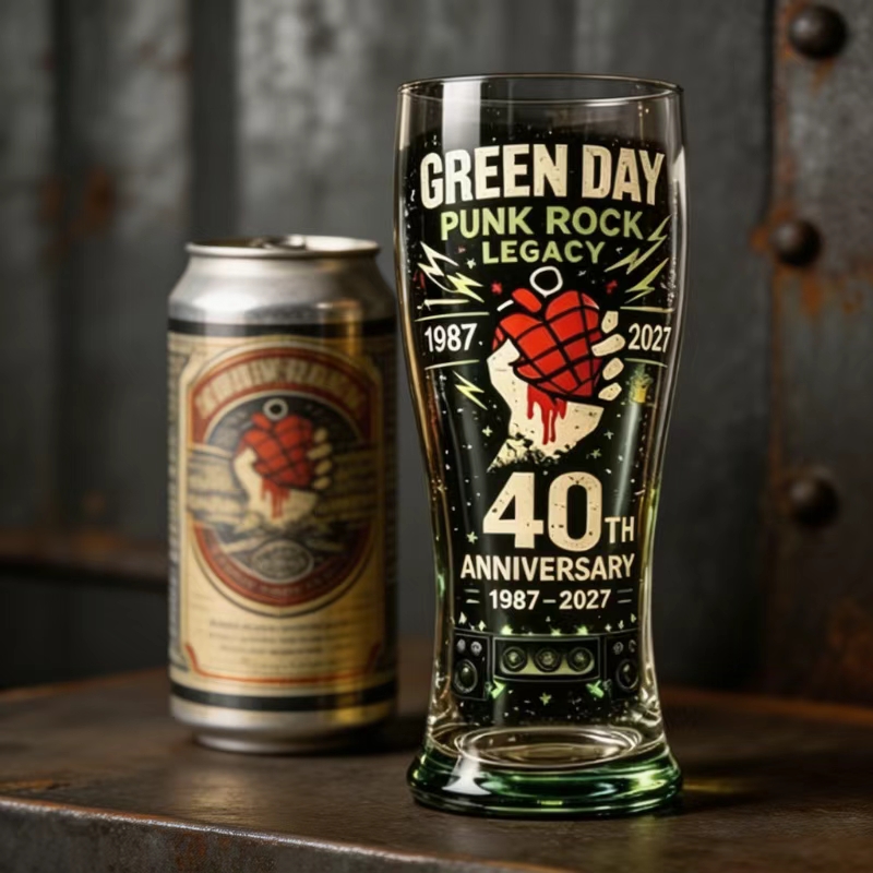 Retro Punk Rock 40 Year Commem - Vintage Collectible Glass reseña y precio