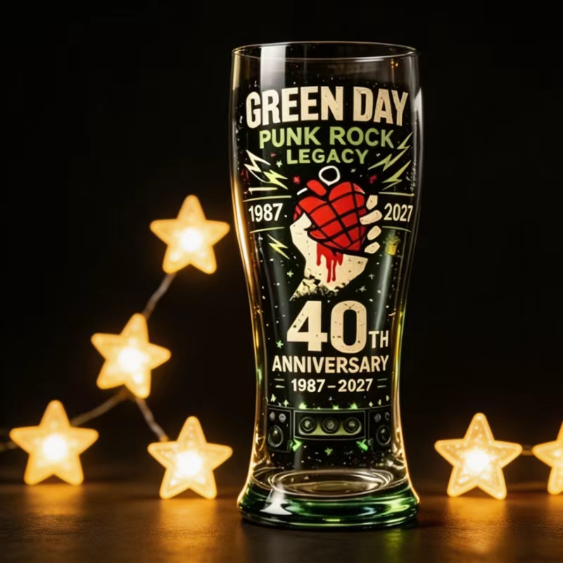 Retro Punk Rock 40 Year Commem - Vintage Collectible Glass reseña y precio