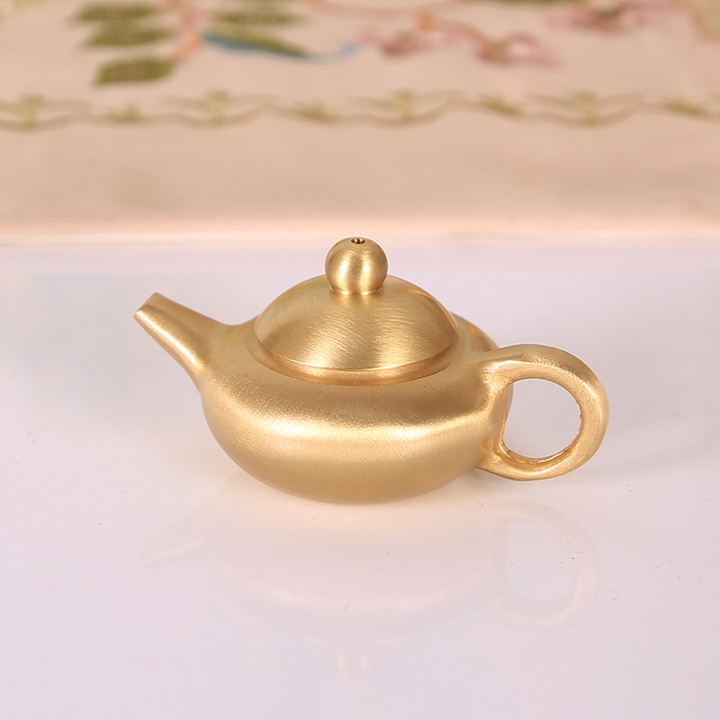 Brass Mini Teapot, Chinese Sty - Vintage Collectible Furniture reseña y precio