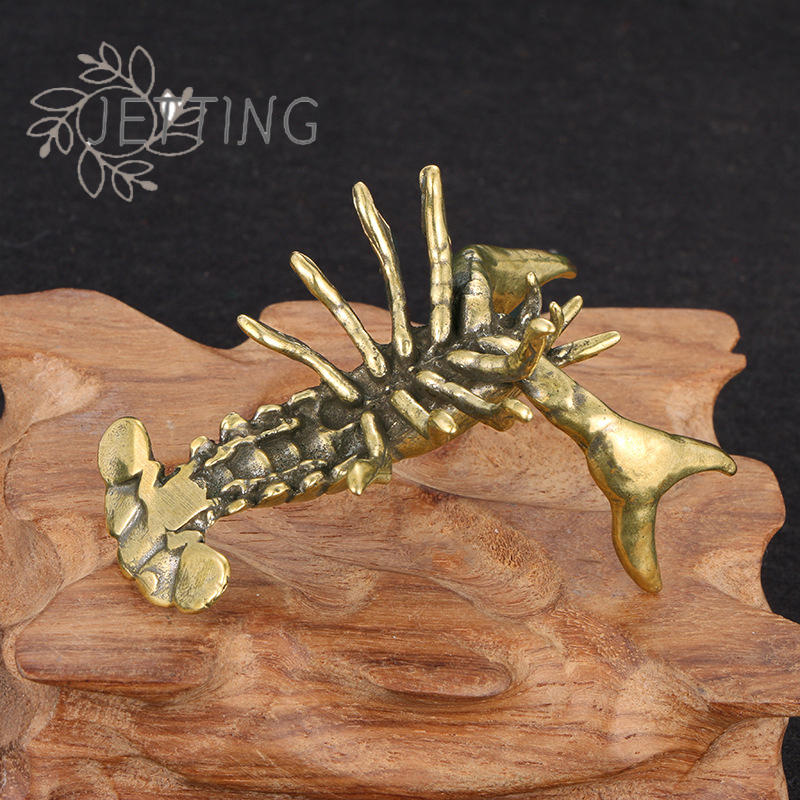 (SMTGDP11)Solid Brass Crayfish - Vintage Collectible Furniture reseña y precio