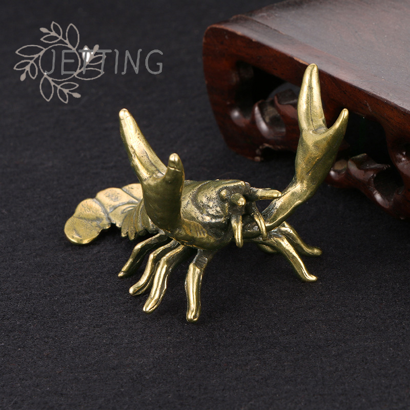 (SMTGDP11)Solid Brass Crayfish - Vintage Collectible Furniture reseña y precio