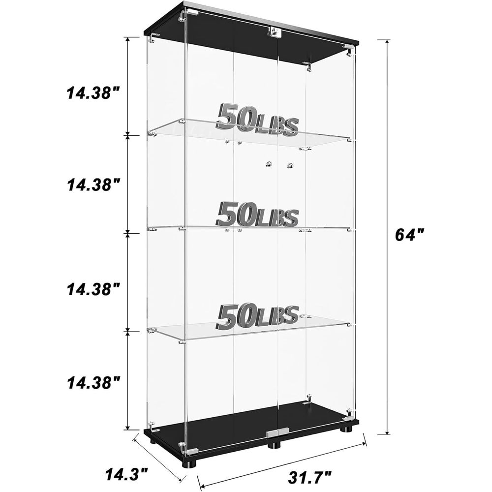 Double Door Glass Display Cabi - Collectible Collection reseña y precio