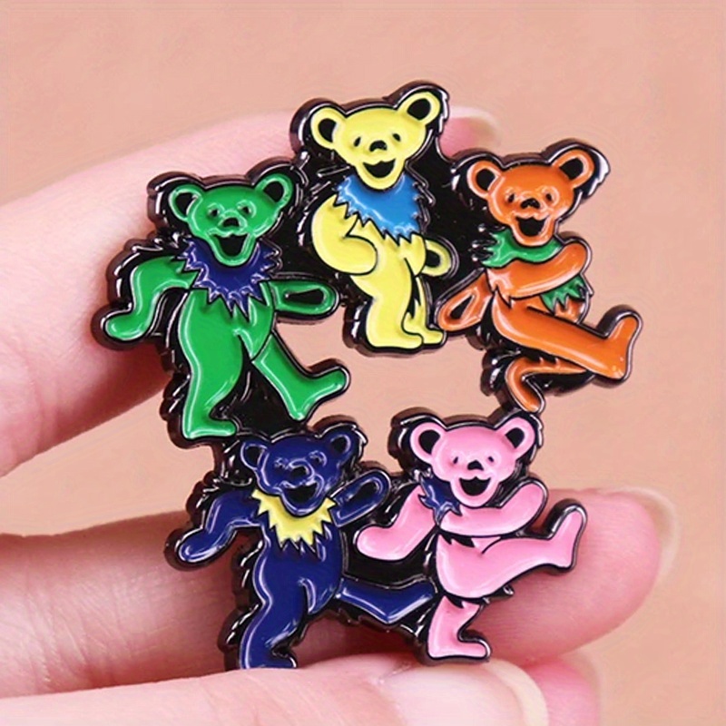 Dancing Bears Enamel Pin Rock  - Vintage Collectible Bears reseña y precio