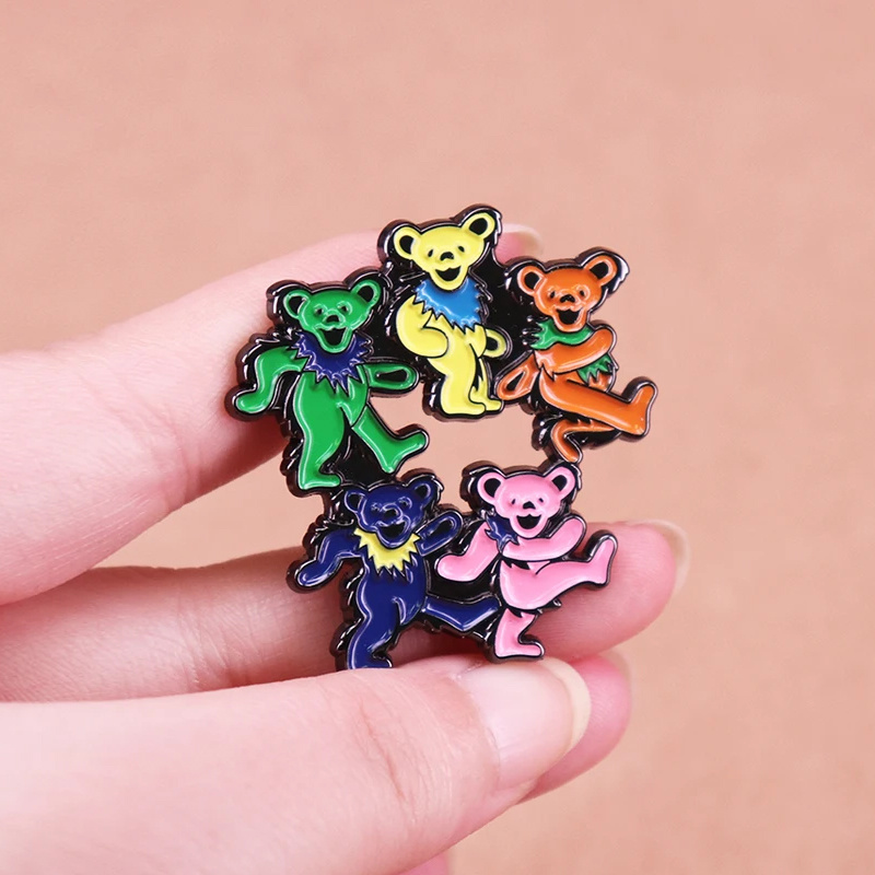 Dancing Bears Enamel Pin Rock  - Vintage Collectible Bears reseña y precio