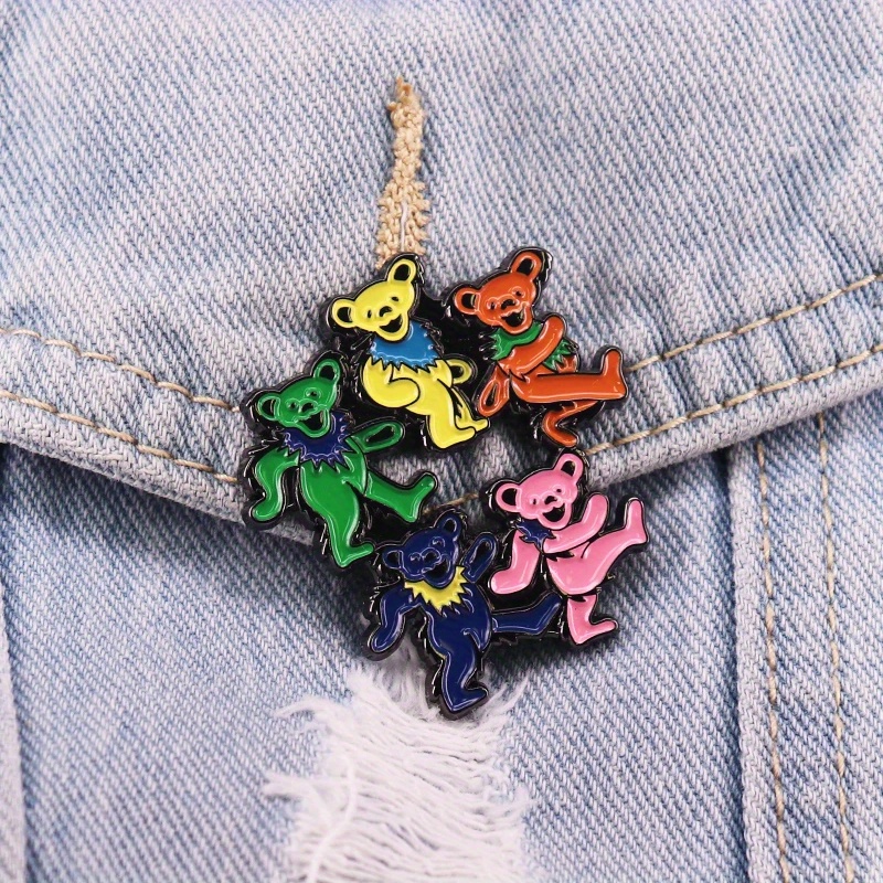 Dancing Bears Enamel Pin Rock  - Vintage Collectible Bears reseña y precio