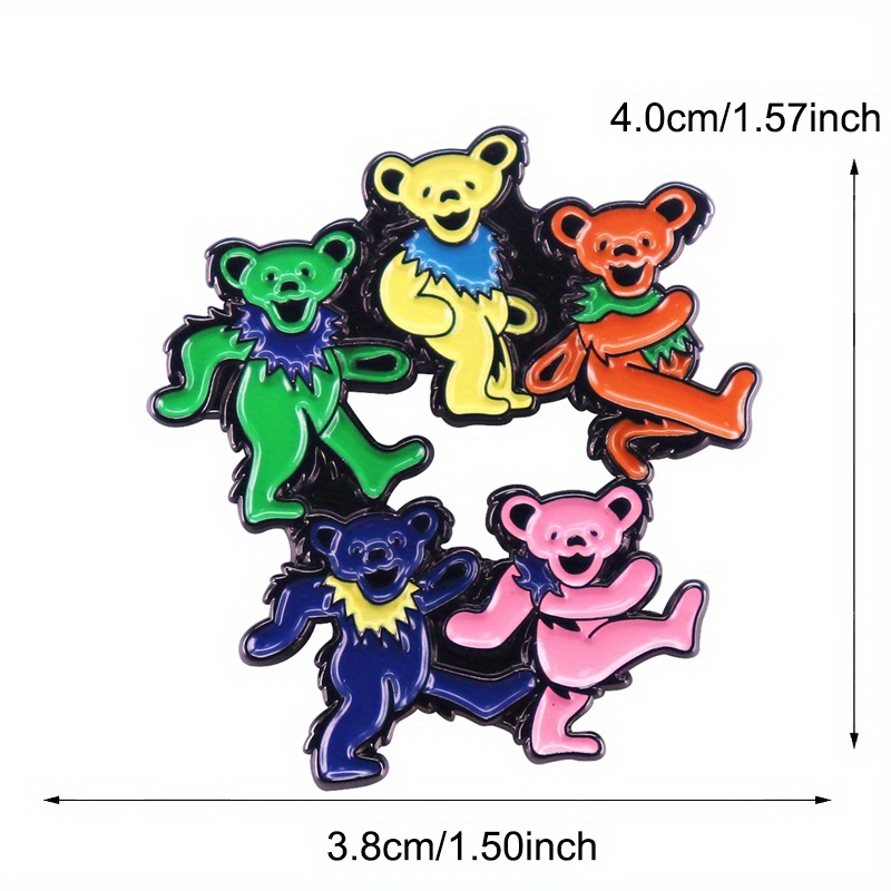 Dancing Bears Enamel Pin Rock  - Vintage Collectible Bears reseña y precio