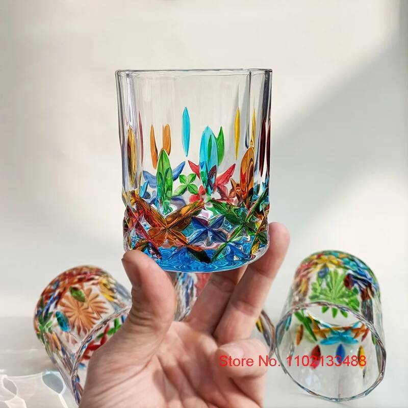 Designer Cup Colorful Jewelry  - Vintage Collectible Glass reseña y precio