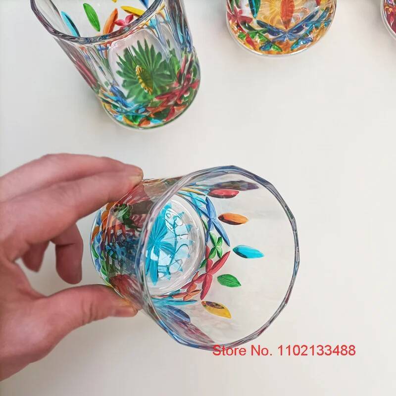 Designer Cup Colorful Jewelry  - Vintage Collectible Glass reseña y precio