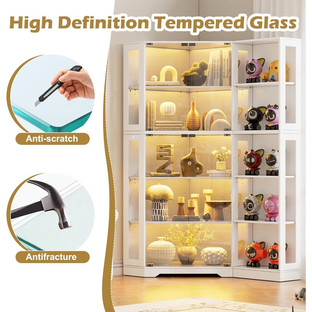 White LED-Illuminated Glass Di - Collectible Collection reseña y precio