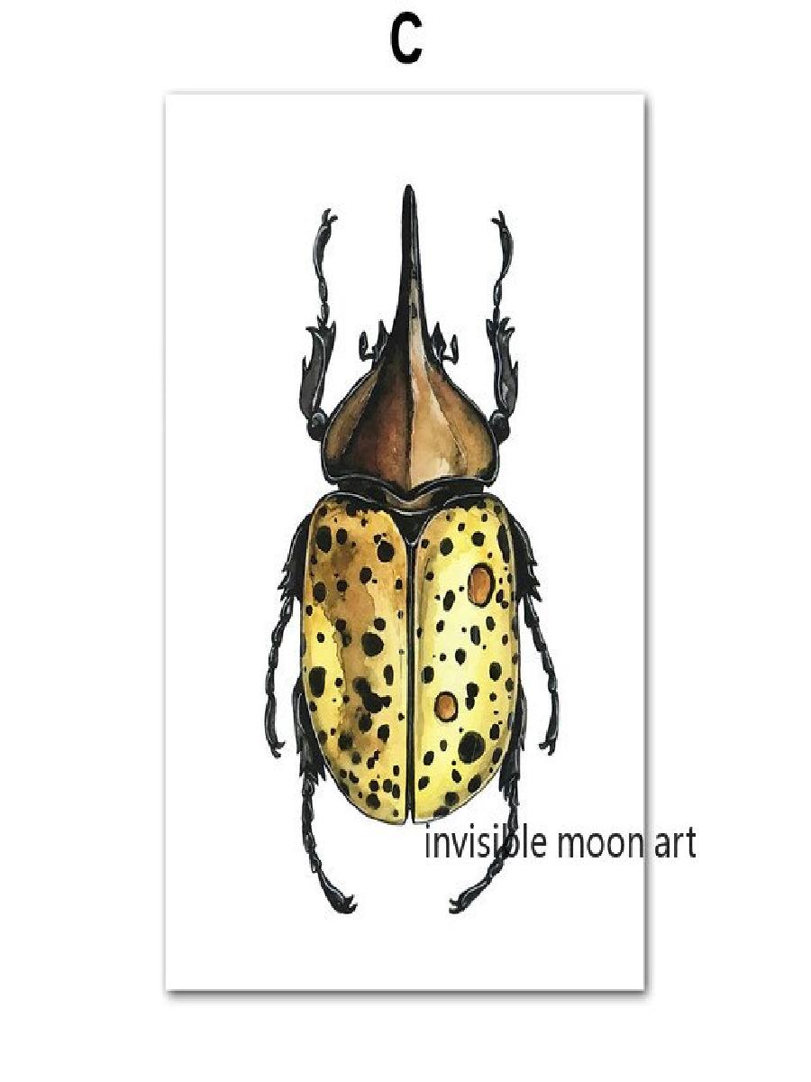 Vintage Insect Art Colorful Be - Vintage Collectible Posters reseña y precio