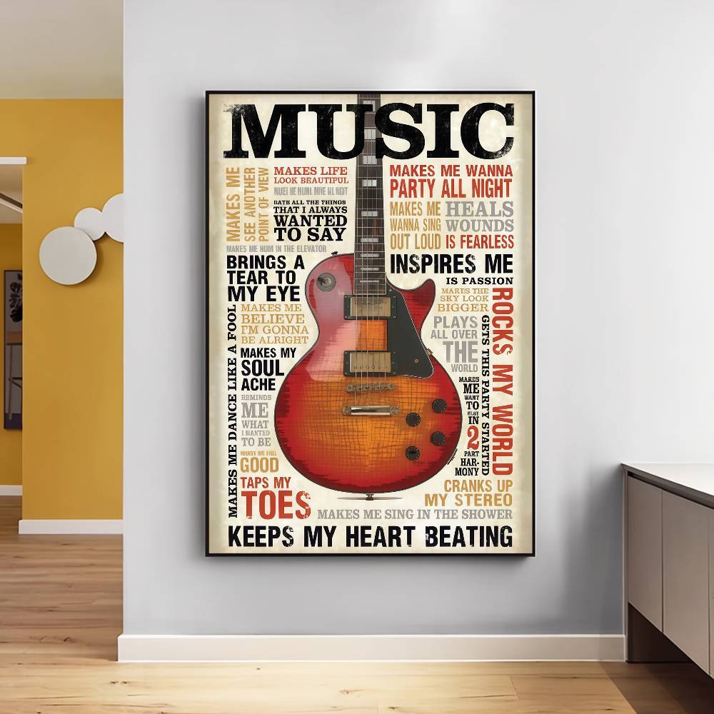 Guitar Collection Self-adhesiv - Vintage Collectible Posters reseña y precio