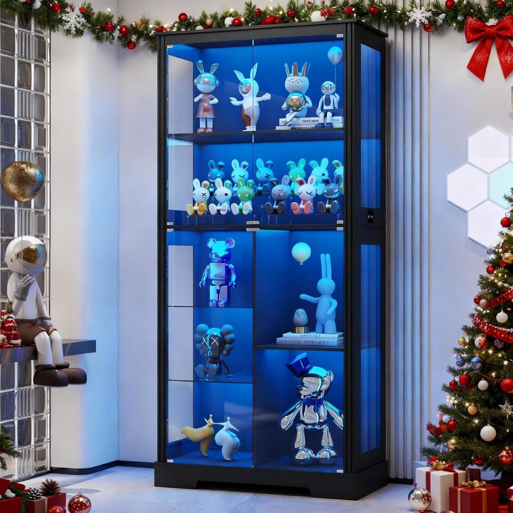 71 Illuminated Glass Curio Cab - Collectible Collection reseña y precio