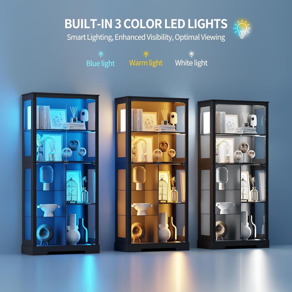 71 Illuminated Glass Curio Cab - Collectible Collection reseña y precio