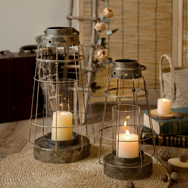 European Iron & Glass Candle H - Vintage Collectible Glass reseña y precio