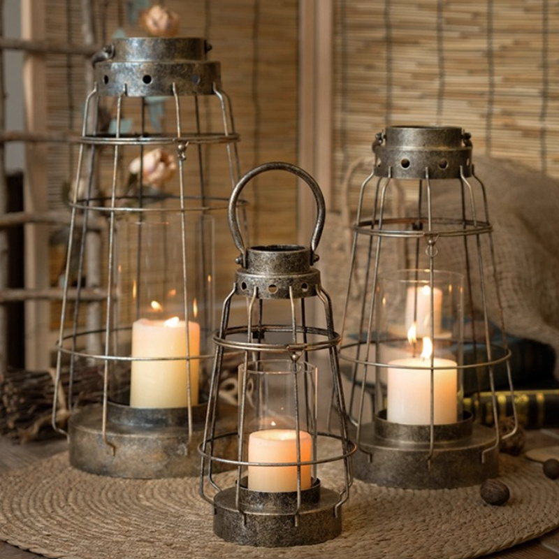 European Iron & Glass Candle H - Vintage Collectible Glass reseña y precio