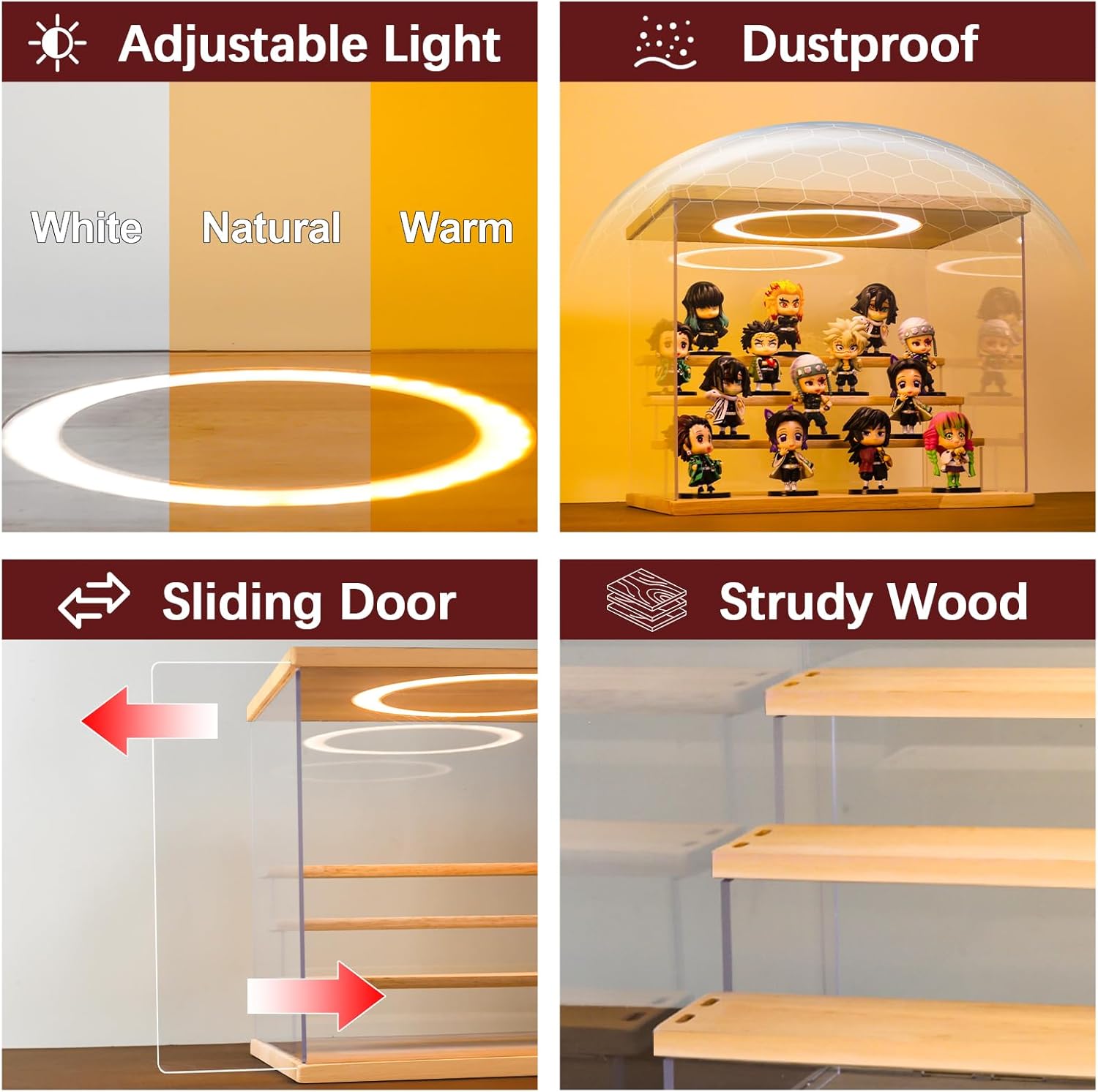 Acrylic Display Case with Adju - Collectible Collection reseña y precio