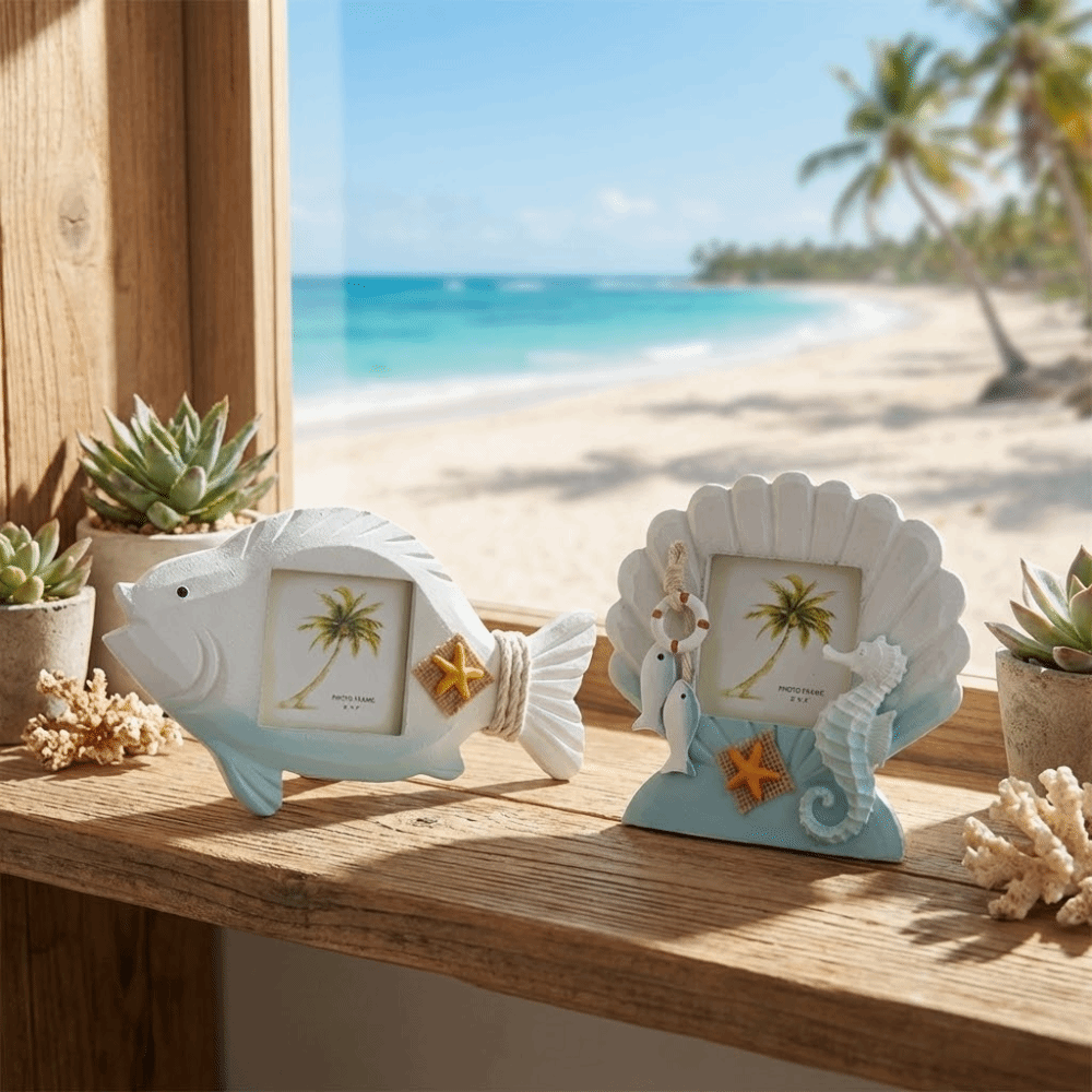 3-inch Ocean-Themed Photo Fram - Collectible Vintage Photos reseña y precio
