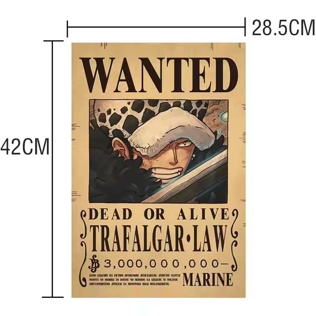 Anime One Piece Bounty Wanted  - Vintage Collectible Posters reseña y precio