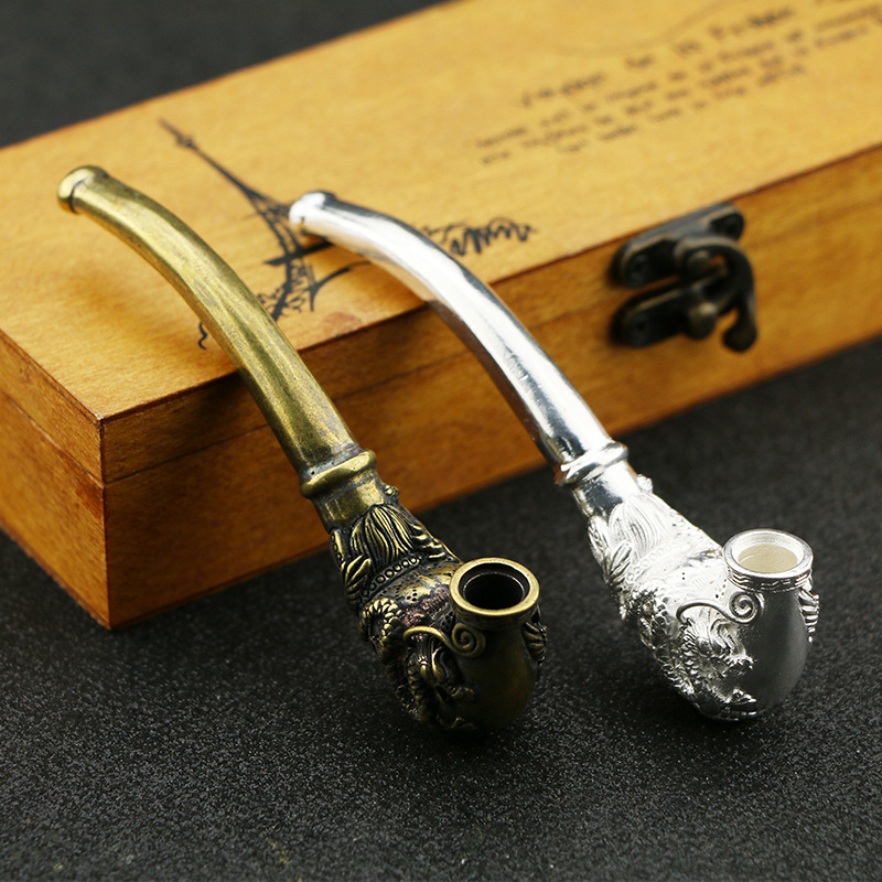 Vintage Handcrafted Pipe Handm - Vintage Collectible Furniture reseña y precio