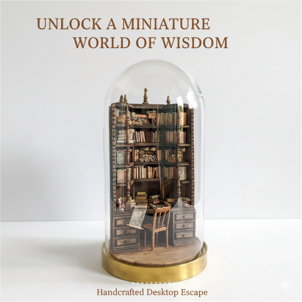 Miniature Bookcase Bookshelf D - Vintage Collectible Glass reseña y precio