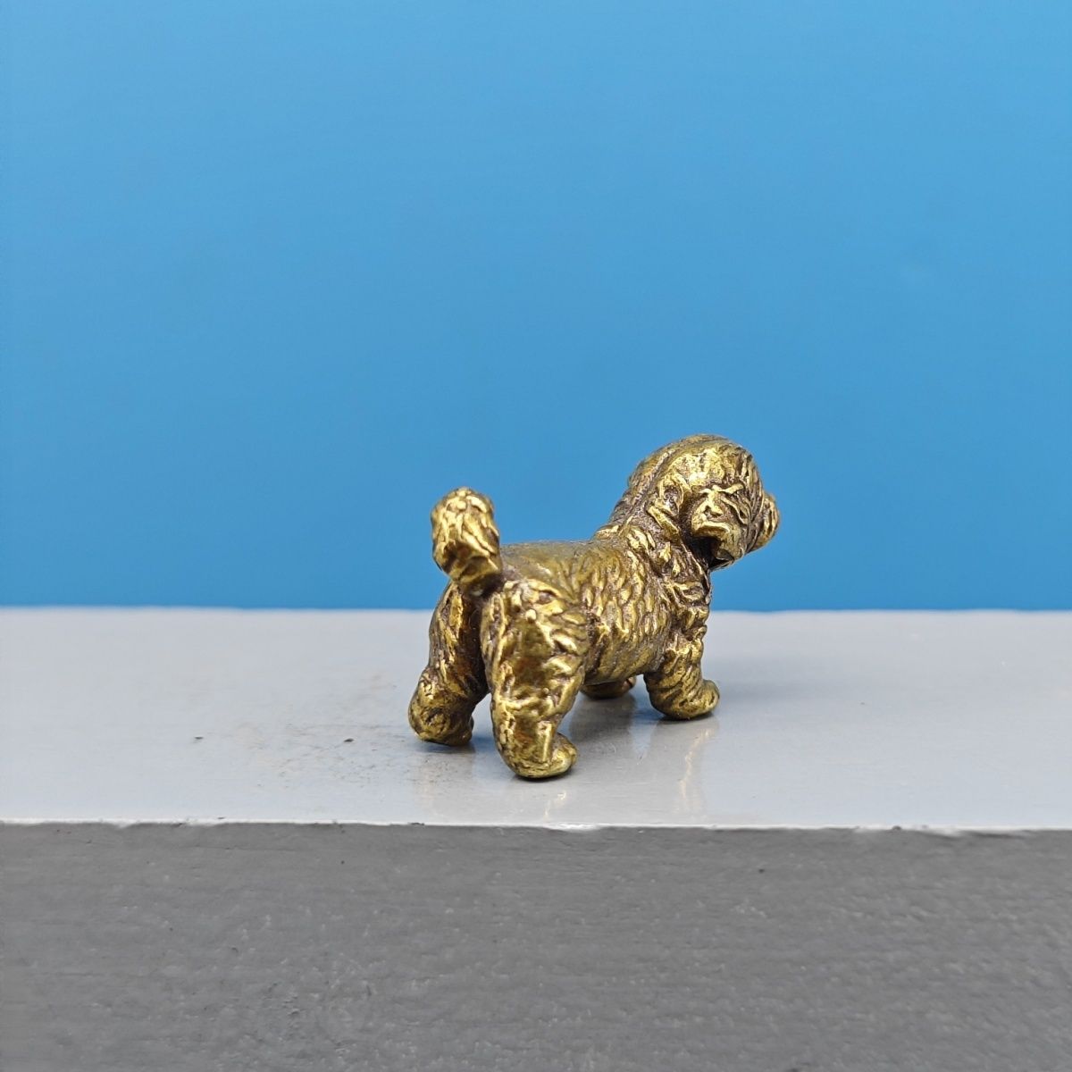 Mini Brass Dog Statue French B - Vintage Collectible Bears reseña y precio