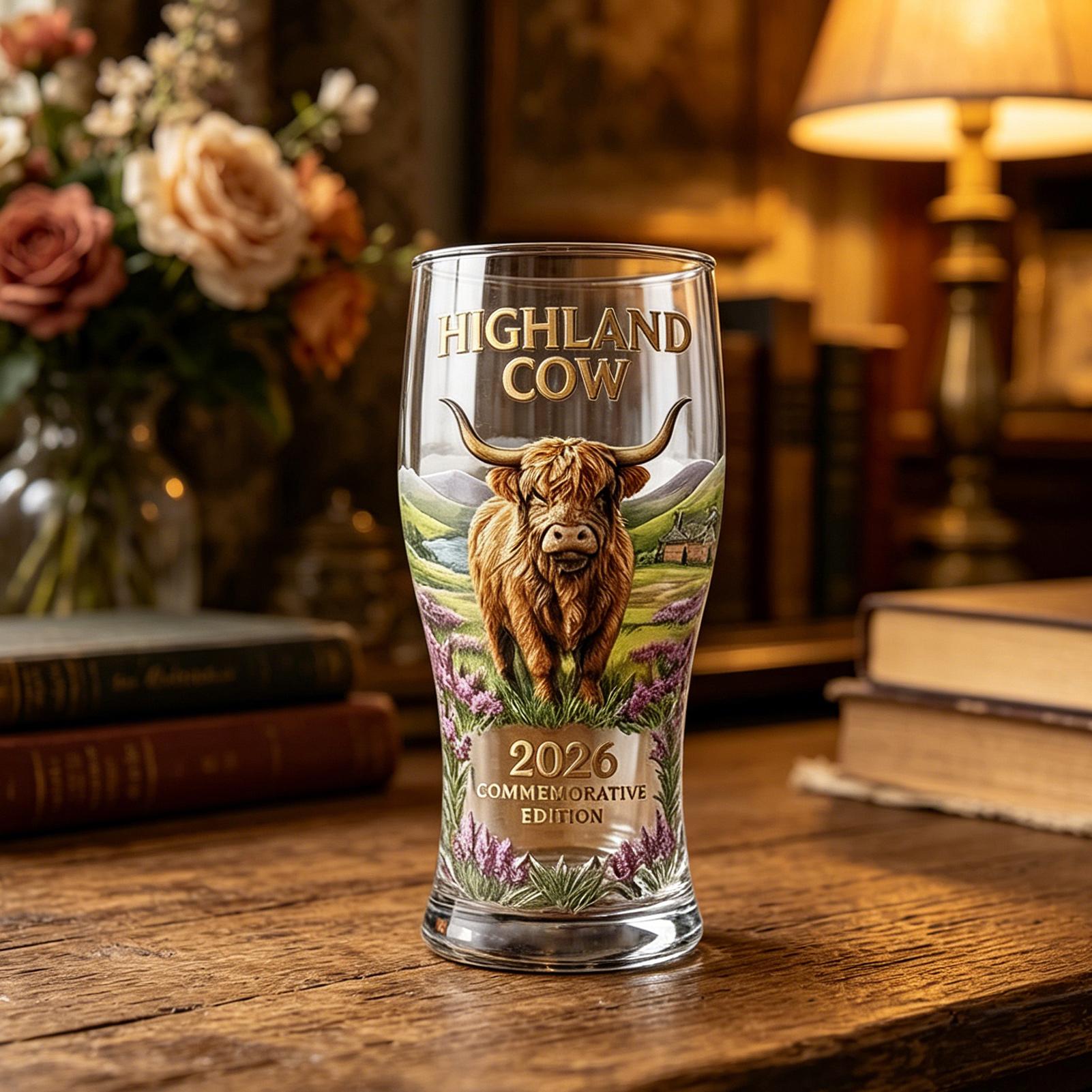 Beer Glass Cow Vintage Commemo - Vintage Collectible Glass reseña y precio