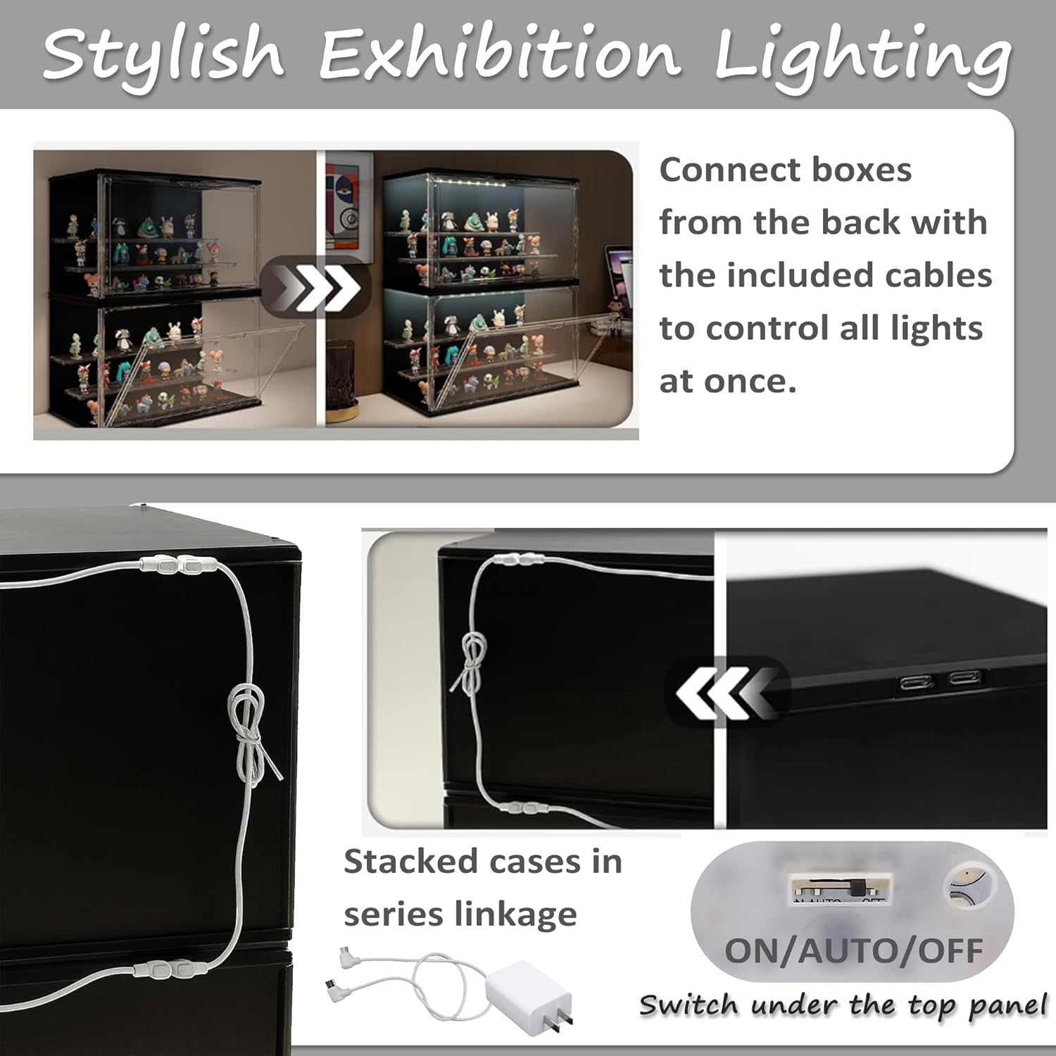 3-Tier Stackable LED Display C - Collectible Collection reseña y precio